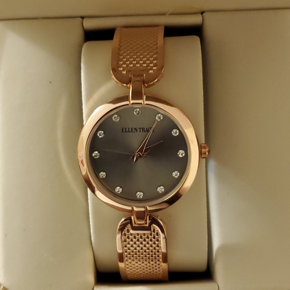 Ellen Tracy rose gold watch